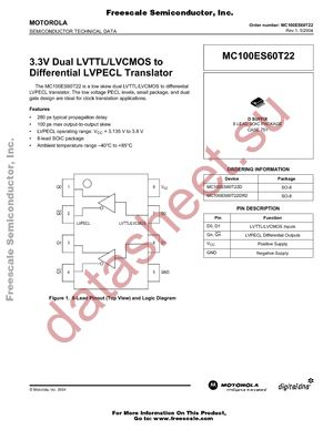 MC100ES60T22D datasheet  